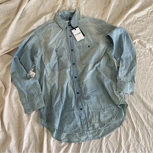 RE/DONE 60’s Chambray Button Down Shirt NWT